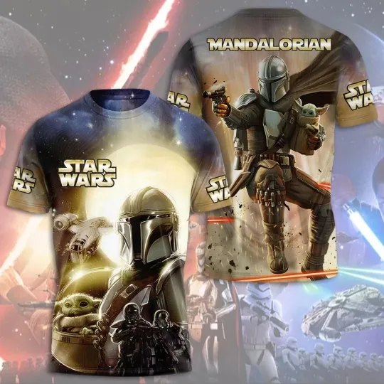 Discover Star Wars Mandalorian 3D T-Shirt