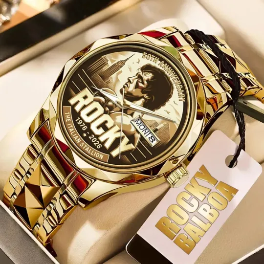Discover Rocky Balboa 50th Anniversary Alloy Quartz Watch for Men