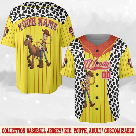 Discover Custom Disney Toy Story Woody Baseball, Custom Kid Youth Adult Disney Jersey Vintage Baseball Jersey Disneyworld Trip