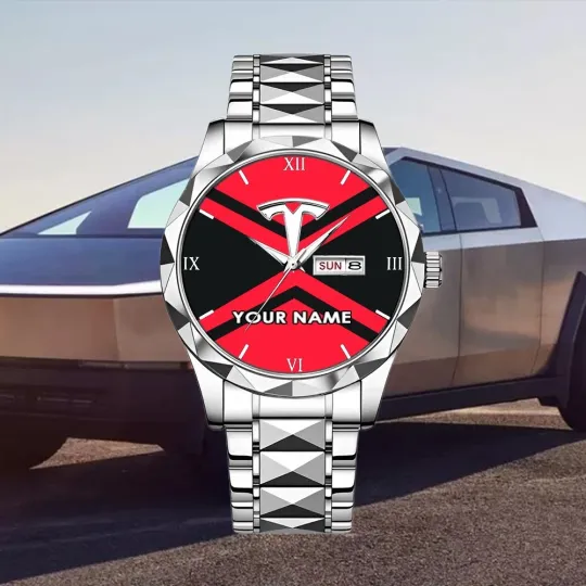Discover Teslas Quartz Watch Customize Name Alloy Luxury Quartz Watch