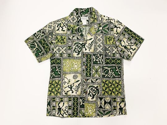 Discover Mens Cotton Button Down Aloha Shirt- Made In Hawaii, Tropical Hawaiian Tapa