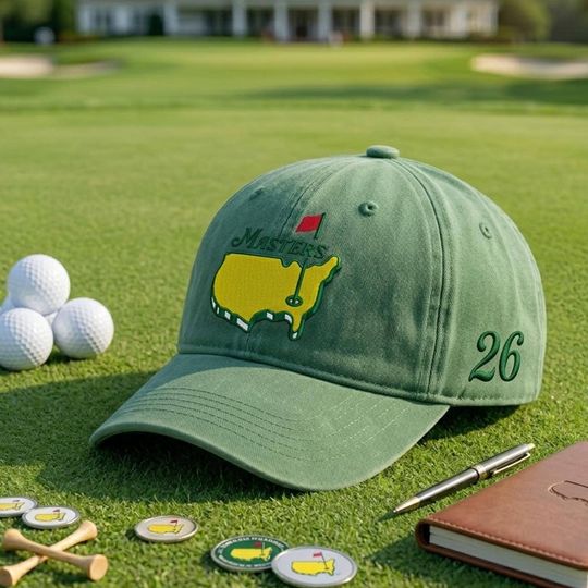 Discover Masters 2026 Embroidered Hat, Golf Tournament Dad Cap, Augusta Inspired Trucker Hat, Golf Lover Gift, Vintage Style Golf Cap