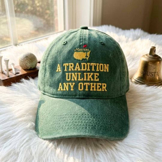 Discover Masters Golf Inspired Embroidered Hat | Augusta Inspired Golf Hat | Golf Lover Gift | Golf Tournament Hat | Embroidered Golf Cap