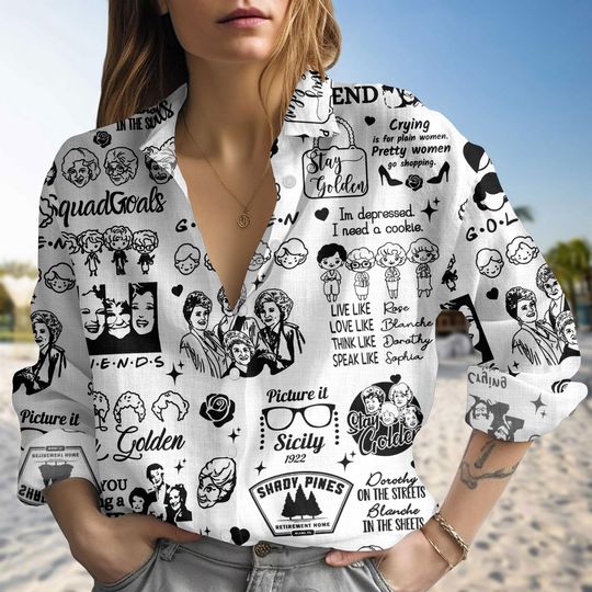 Discover The Stay Golden Blouse Shirt, Stay Golden Women Shirt, Thank You For Being A Friend Shirt, Stay Golden Gift For Her