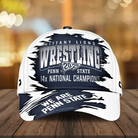 Discover Penn State   Wrestling 2026 National Champions Classic Cap – 15