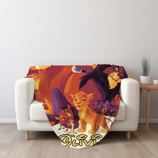 Discover Personalized Disney Lion King Blanket, Mufasa Simba Timon Pumbaa Baby Blanket, Lion King Birthday Gift, Hakuna Matata Blanket NGV326