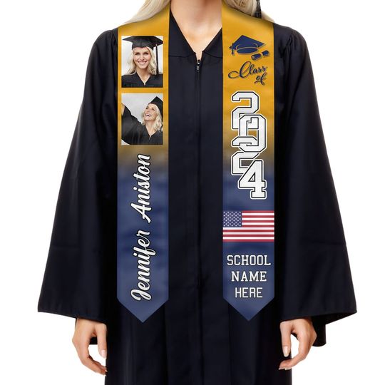 Discover We Did It Class Of 2024 - Personalized Custom Graduation Stole - Upload Image, Graduation Gift