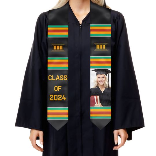 Graduation Time For 2024 - Personalized Custom Graduation Stole - Upload Image, Graduation Gift