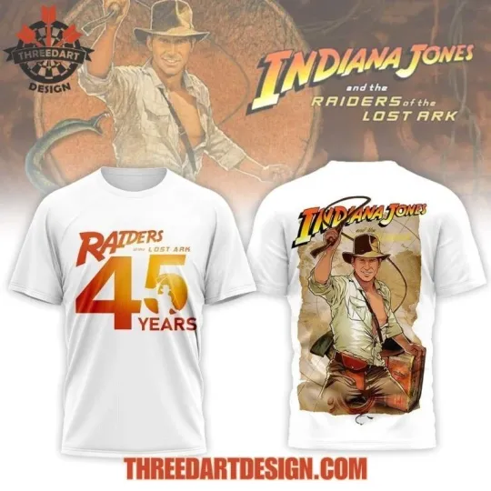 Discover Indiana Jones Raiders of the Lost Ark 40th Anniversary T-Shirt Unisex
