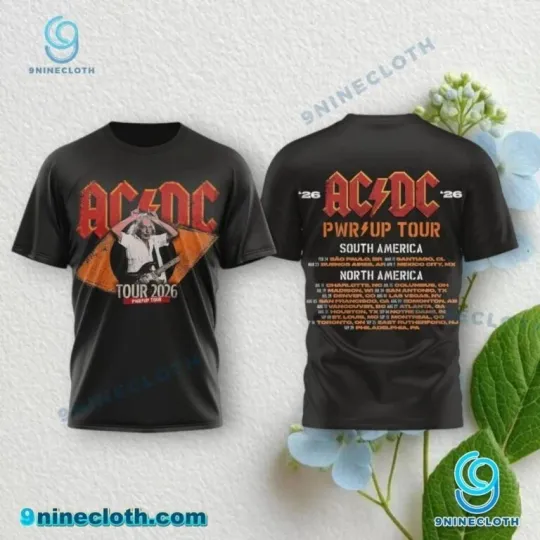 Discover AC DC Angus Young Power Up Tour 2026 T-Shirt