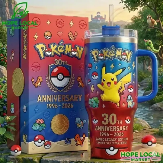 Discover PKM Poket mons Day 2026 40 oz Insulated Tumbler with Handle