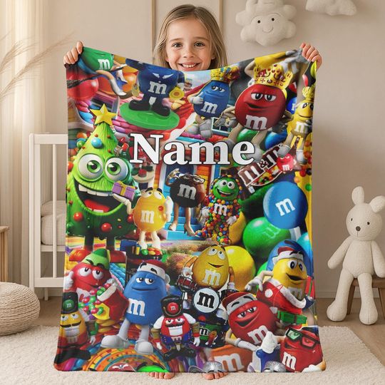 Discover M and M Blanket,Gift Home Decor, Baby Girl Blanket, Christmas Gifts, Baby Shower Gift, Baby Blanket,Xmas Decor,Christmas Family Gift G5PZ39