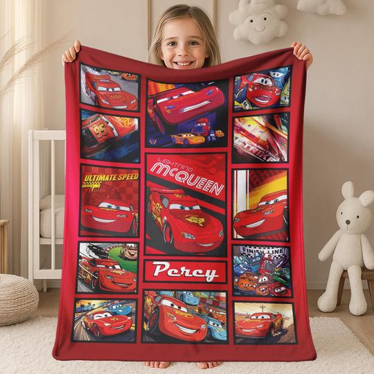 Discover Personalized Disney cars character blanket, Lightning McQueen Tow Mater Blanket, Disney cars blanket, Birthday Boy Girl gift blanket G5PZ37