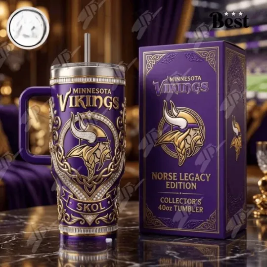 Discover Vikings Norse Legacy Edition 2026 40oz Tumbler with Handle