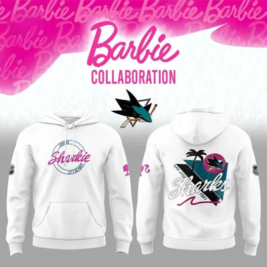 Discover Sharks x Barbie Collaboration 3D Hoodie