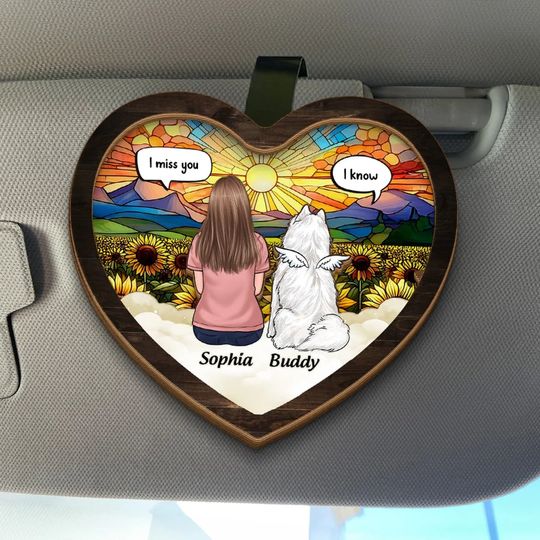 Gone From My Side, But Never From My Heart - Dog Personalized Custom Car Visor Clip - Gift For Pet Owners, Pet Lovers