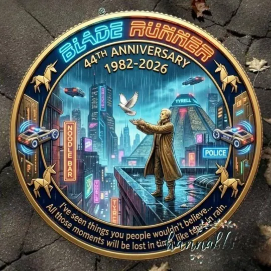 Blade Runner 44th Anniversary Coin 1982-2026 Home Decor