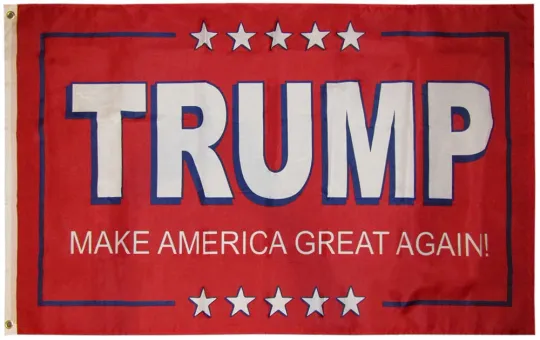 Discover 3x5 Trump Make America Great Again Flag Red polyester 2024 with Grommets