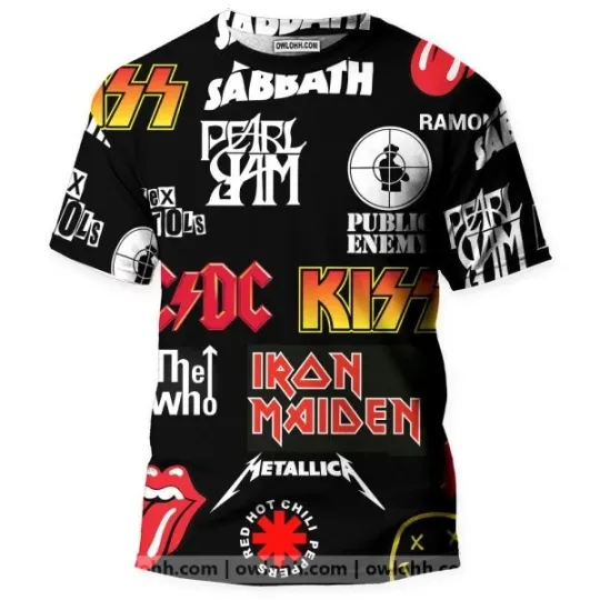Discover Mens Rock And Roll Punk 3D T shirt