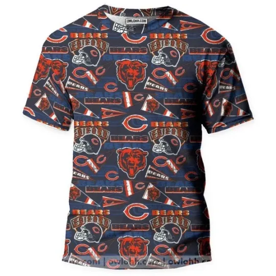 Chicago Bear 3D T shirt