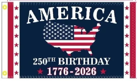 Discover 3X5 TRUMP 2024 2028 AMERICA 1776-2026 250TH USA MAP FLAG 100D BANNER