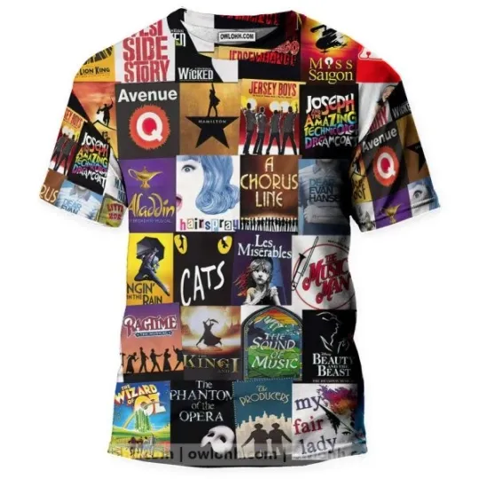 Discover Broadway Musical Theater 3D T-Shirt