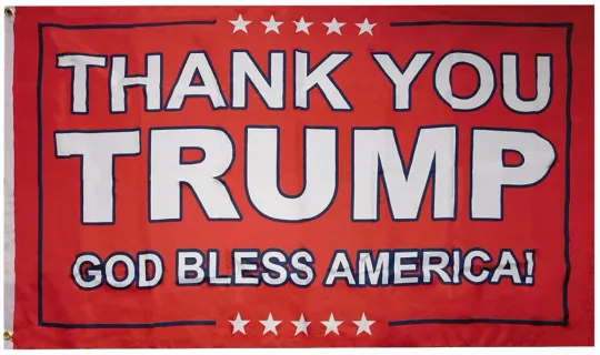 Discover Thank You Trump Won God Bless America Flag Trump 2024 House Flag