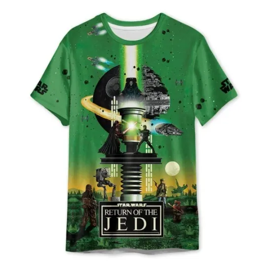 Discover Star Wars Return Of The Jedi Green 3D T-Shirt, Gift For Fans
