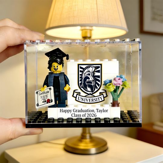 Personalized Graduation Minifigure Set, Custom Mini Figure Building Block Gift, 2026 Graduation Gift, Funny Grad Gift for Him/Her