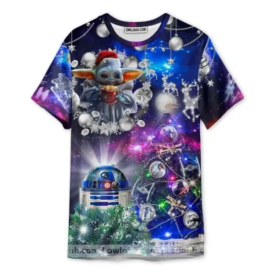 Discover Christmas Star Wars Stunning Night 3D T-Shirt