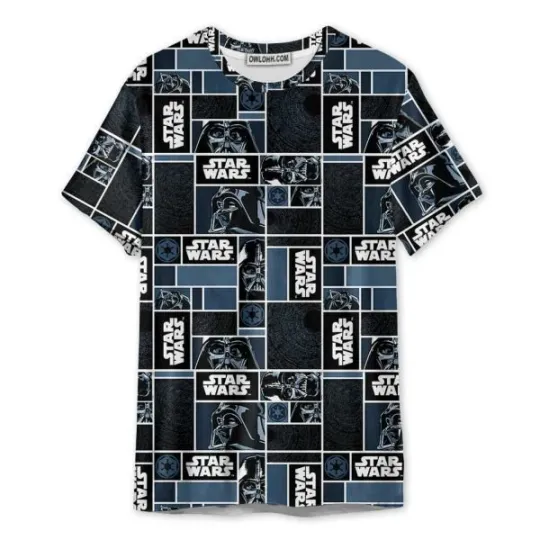 Discover Starwars Darth Vader Geometric Pattern 3D T-Shirt