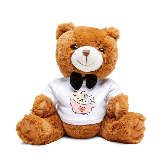 Cute, Huggable Teddy Bear with Heart Design Plush Toy. Great Gift for Children and Adults That Expresses Love and Caring.