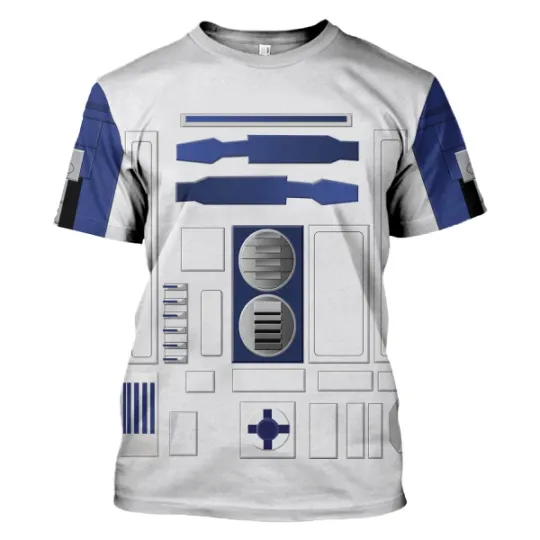Discover Star Wars R2 D2 Robot Costume 3D T-Shirt