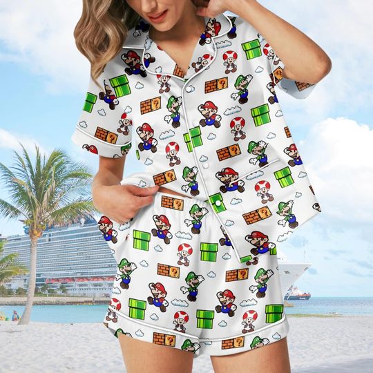 Discover Super Mario Galaxy Movie Pajamas Set, Universal Studios Super Mario Pjs, Mario Since 85 Pjs, Universal Orlando Birthday Gift