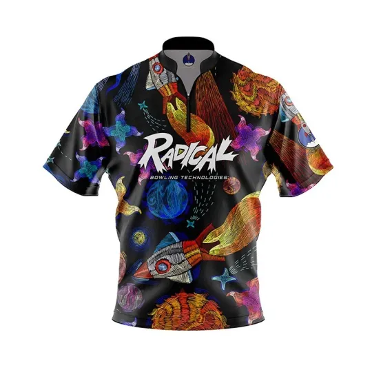 Discover Custom Name - Men's Radical Vivid Space Bowling Jersey - USA Size
