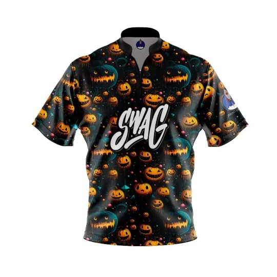 Discover Custom Name - Men's Swag Jack-o-lantern Bowling Jersey - USA Size