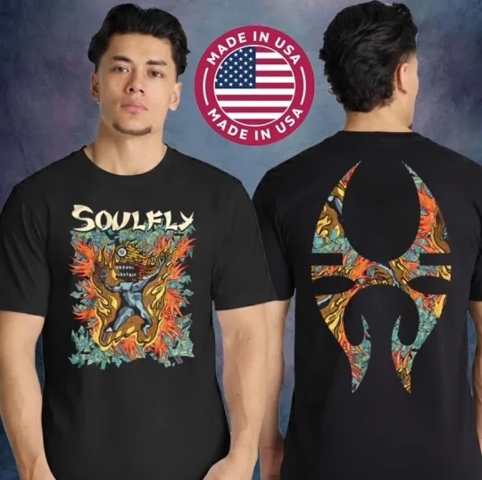 Discover Soulfly Tour 2026 T-Shirt Gor Gor Strikes Back Storm The Gates Unisex Merch Tee