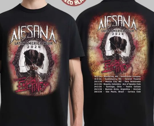Discover Alesana Latin America Tour 2026 Mexico And South America Tour Sch TT-Shirt