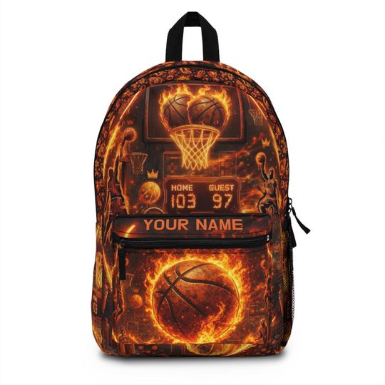 Discover Personalized Basketball Backpack for Boys with Custom Name School Bag Sports Bookbag