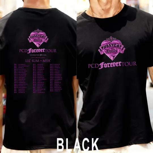 Discover The Pussycat Dolls Tour 2026 Concert Fan Gifts Unisex Double Sided T-shirt