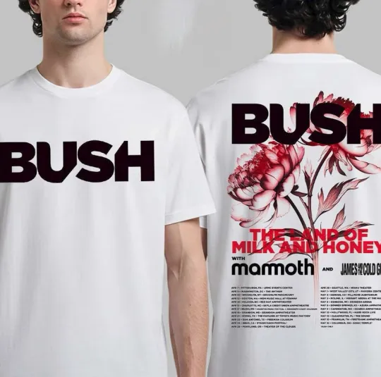 Discover Bush North America Spring Tour 2026 Dates Double-Sided T-Shirt