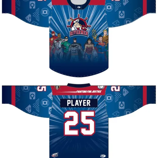 Discover Personalized Peoria Rivermen Hockey Jersey Men’s DC Comics Design