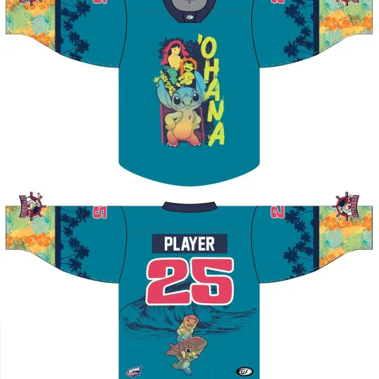 Discover Personalized Peoria Rivermen Hockey Jersey Lilo & Stitch Men's Fan Gear