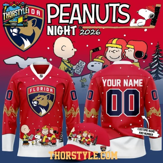 Discover Personalized Florida Panthers Peanuts Theme Night 2026 Hockey Jersey