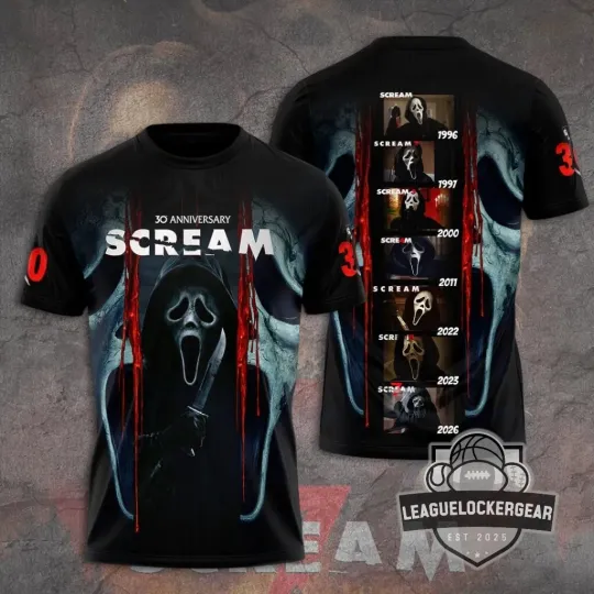 Discover Scream 30th Anniversary 1996-2026 3D T-Shirt for Men and Women