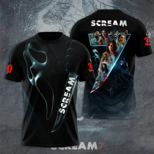 Discover Scream 7 Movie 2026 Horror Film All-Over Print T-Shirt