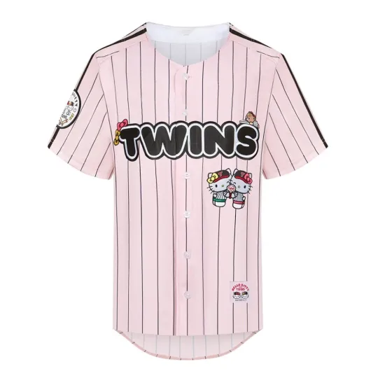 Discover KBO Korean Baseball Hello Kitty x LG Twins Collab Black Pink Replica Jersey