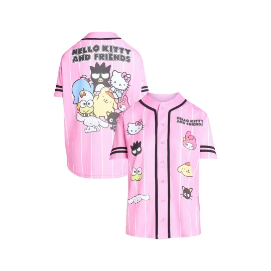 Discover Hello Kitty & Friends Women's XXL (20) Jr.  Pink Graphic Baseball Jersey NWT!