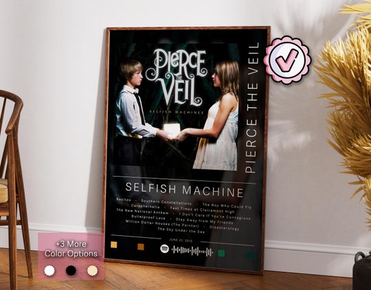 Discover Pierce The Veil Poster, Selfish Machine Poster, Album Poster Prints, Album Cover Gift, Rock Music Poster