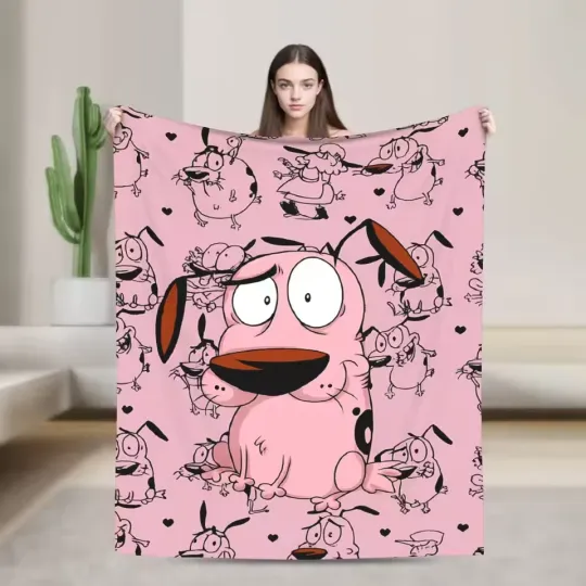 Discover Spooky Cartoon Dog Style Flannel Blanket Cozy Halloween Throw